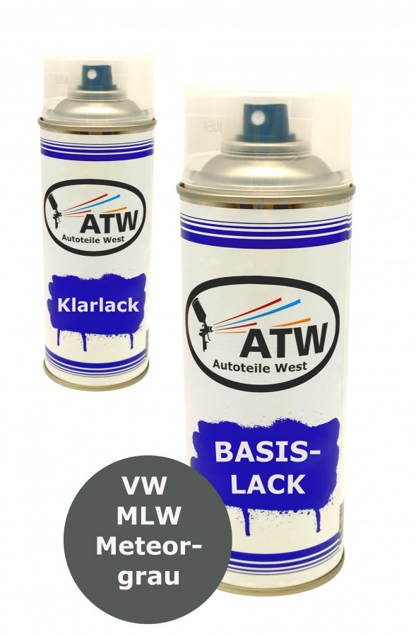Autolack für VW MLW Meteorgrau+400ml Klarlack Set